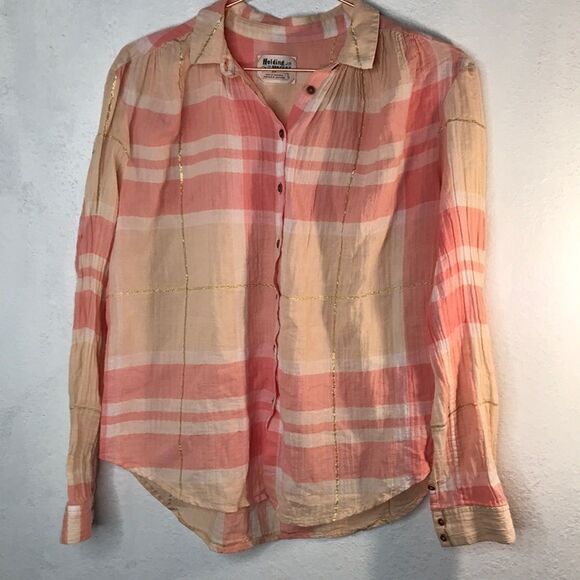 ‎Anthropologie plaid lightweight button up - Picture 2 of 6
